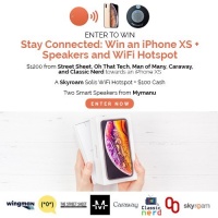 Win an iPhone XS + Speakers And WiFi Hotspot