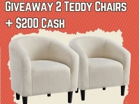 Win 2pcs Adorable Teddy Chairs Giveaway